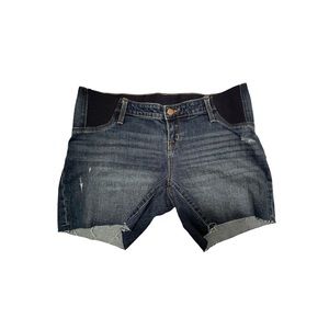 Isabel Maternity Midi Distressed Boyfriend Short & Side Panels 6